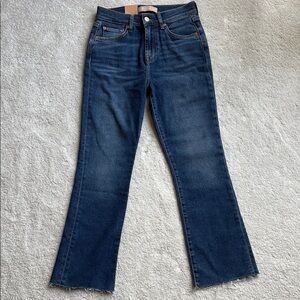 7 For All Mankind High Waist Slim Kick Blue Jeans